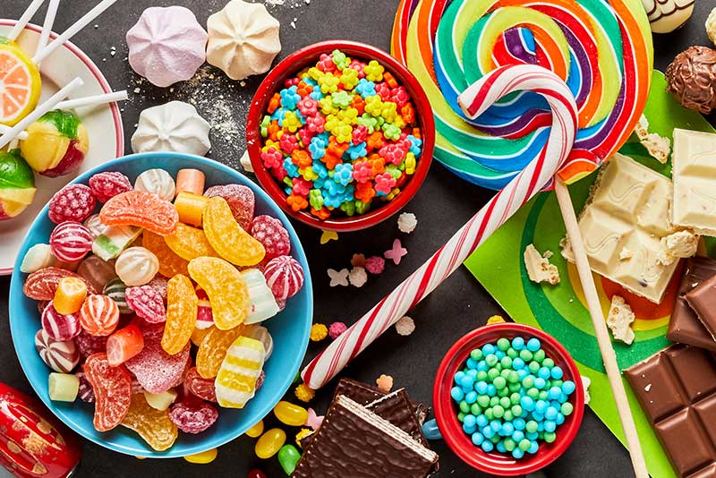 Candy and chocolate bars