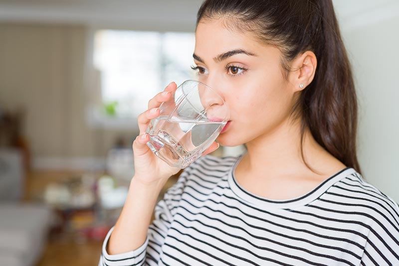 Drinking water for better skin