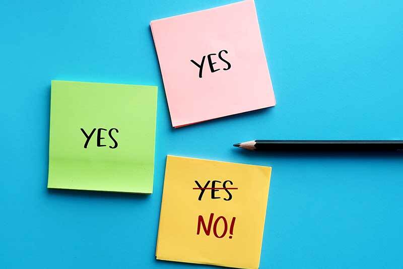 Understand when to say no