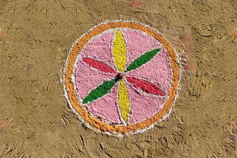 Natural Rangoli Colors