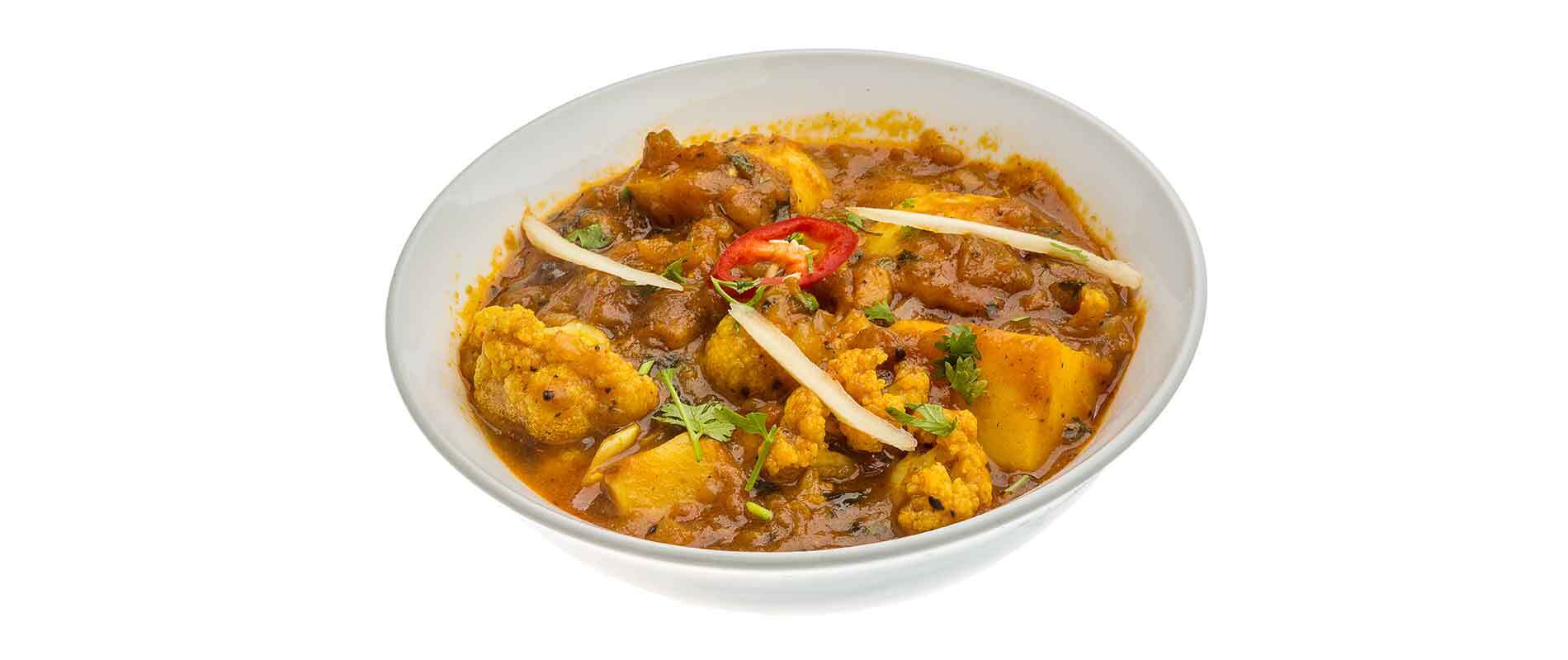 Cauliflower unpeeled Potato Bhaji