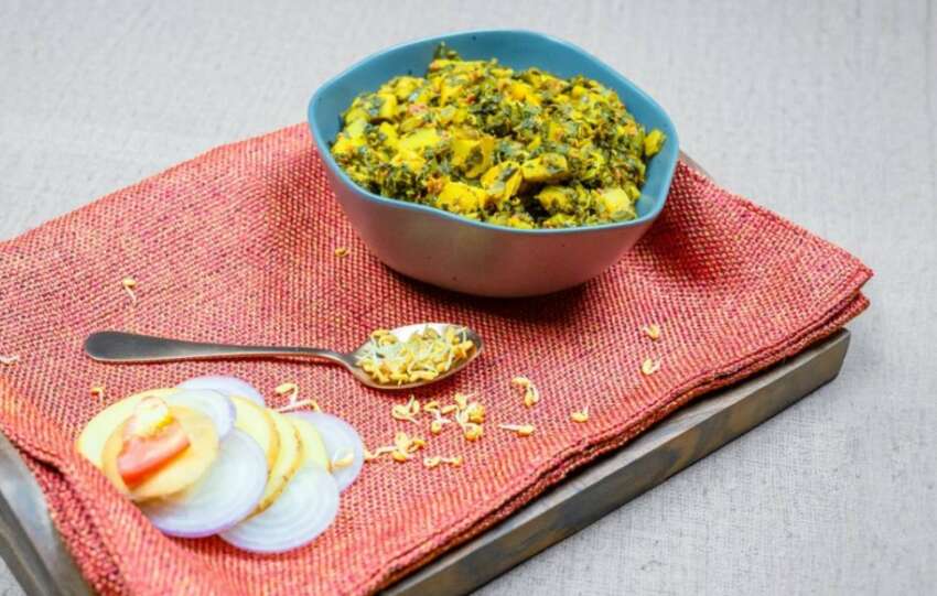 Aloo Green Cholai Bhaji