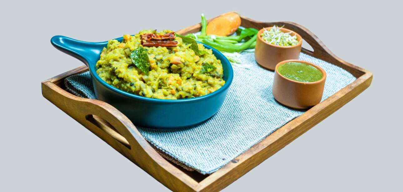 Sprouted Moong And Vegetable Brown Rice Khichdi