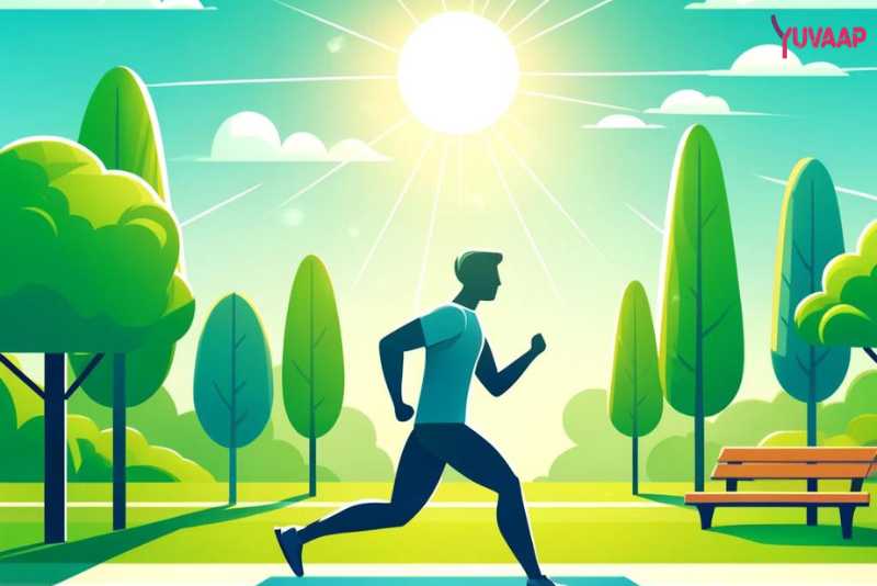 Senior exercising with weights to alleviate fatigue and promote healthy aging